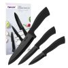 Hecef 3PCS Ceramic Chef Knife Set, Extra Sharp Chef Utility Paring Knives for Meat Fruits Vegetables