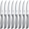 D.Perlla Steak Knives, Non Serrated Stainless Steel Sharp Steak Knife Set of 8 with Gift Box