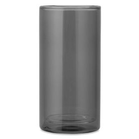 Thyme & Table 16oz Double Wall Drinking Glass, Black