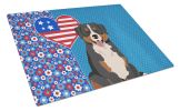 Bernese Mountain Dog USA American Glass Cutting Board Decorative Tempered Glass Kitchen Cutting and Serving Board Large Size Chopping Board