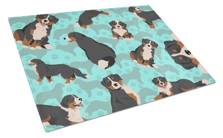 Bernese Mountain Dog Glass Cutting Board Decorative Tempered Glass Kitchen Cutting and Serving Board Large Size Chopping Board