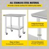 VEVOR Stainless Steel Work Table with Wheels 24 x 30 Prep Table with casters Heavy Duty Work Table for Commercial Kitchen Restaurant Business (24 x 30