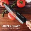 Hecef 7-Inch Japanese Santoku Knife, Forged 67-Layer Damascus Steel Ultra Sharp Kitchen Knife