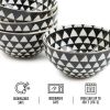 Thyme & Table Dinnerware Black & White Medallion Stoneware Round Bowls, 4 Pack