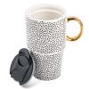 Thyme & Table Stoneware Dot 17oz Travel Mug