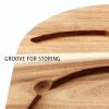 Hecef Cheese Board Set, Acacia Wood Charcuterie Board with Cheese Knife, Marble Board