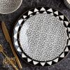 Thyme & Table Black & White Dot Stoneware Plate