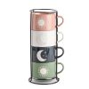 Thyme & Table Stackable Ceramic Coffee Mug, 11 fl oz, 4-Pack