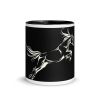 Galloping Grace Coffee Mugs Black & White Horse Art Mug Design By HadiArts