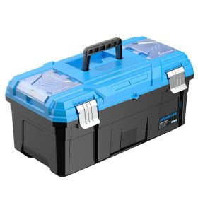 Toolbox thickened storage box industrial grade household handheld (Blue: Blue)